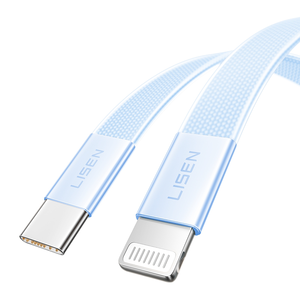 【LISEN】L606 AIR CABLE SERIES C TO L 27W 100cm BLUE(Damaged Box Item)