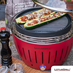 【德國LotusGrill】G340無煙烤肉超值七件組 (烤爐+炙燒兩用烤盤+玻璃蓋+腳架+夾+刷+炭精), , large
