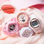 CASIO 卡西歐 Baby-G 花朵系列雙顯手錶-玫瑰粉 BA-110-4A1DR, , large
