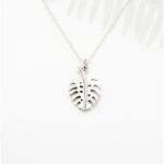 【Angel & Me】龜背芋 葉 Monstera s925 純銀 項鍊 生日 情人節 聖誕節 禮物, , large
