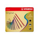 【德國天鵝STABILO】Original 藝術樂細緻色鉛筆12/24/38色(鐵盒)24色(ST8774-6), , large
