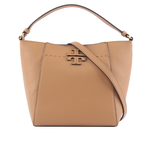 TORY BURCH McGRAW 荔枝皮革小型水桶包/提拉米蘇, , large