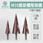M35 精品階梯鑽4-32mm 螺旋槽 直槽 錐形 塔型 多功能鑽頭 萬能擴孔 開孔器 擴孔器 金屬木板 錐形, , large
