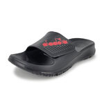 DIADORA迪亞多那 紓壓厚底拖鞋 MIT台灣製造 休閒 運動 時尚 魔鬼氈 彈力 舒壓 足弓支撐 排水 防滑 黑 綠, , large