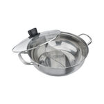 CLARE 可蕾爾 晶鑽304不鏽鋼鴛鴦鍋附蓋 30cm-Leidea樂德兒, , large