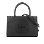 TORY BURCH Ella 圓形標誌牛皮迷你二用托特包/黑色, , large