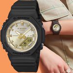 CASIO 卡西歐 G-SHOCK 日落時刻 漸層環保雙顯手錶-黑 GMA-P2100SG-1A, , large