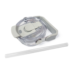 [e shoe store] (Accessories) Banjiajia ceramic double drink cup with lid with straw, gray lid, , large
