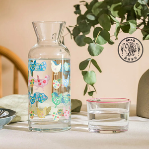 【SOLO歐洲家居】LCW Home 700ML 200ML 彩繪鄉村雞玻璃水壺杯組 土耳其製造
