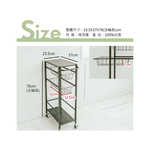 [Y HOUSE] Iron plate slit trolley rack, slit shelf, gap rack, kitchen trolley, kitchen rack - black, , large