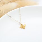 【Angel & Me】Sweet Golden Honey bee s925 sterling silver necklace Birthday gift, , large