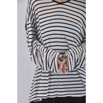(2XL) bw benwo條紋白色長袖上衣二手衣, , large