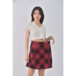 (XL) scottish house質感棉質純棉黑色短裙二手衣, , large