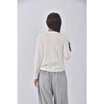 (S) jenny eyelet韓牌質感白色長袖上衣二手衣, , large
