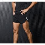 【AREXSPORT】AS-7256 男假兩件 男運動短褲 男三分褲 加大碼男短褲 跑步反光戶外健身運動短褲 馬拉松三鐵, , large