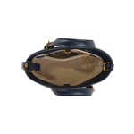 Bally 紅字燙印帆布及小牛皮迷你托特包/自然色/深孔雀綠, , large