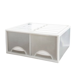 [Y HOUSE] Freely stackable two-compartment drawer storage box storage cabinet plastic storage box