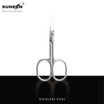 Premium Manicure Scissors Multi-purpose Stainless Steel Cuticle Pedicure Beauty Grooming Kit for Nail, Eyebrow, Eyelash, Dry Skin Curved Blade 3.5 inch, SUNDEN SD2244, , large