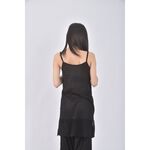 (S) brushes質感吊帶棉質黑色洋裝二手衣, , large