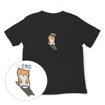 JZ TEE 橘貓-EMO 印花短袖T恤, , large
