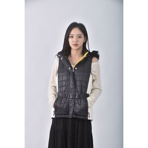 (S) nautica質感無袖黑色綁帶外套二手衣