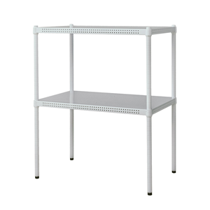 【Y HOUSE】75x45x75cm perforated board two-layer shelf perforated board shelf iron rack - paint white