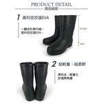 精選中筒靴輕量雨鞋 MIT台灣製造 女鞋 女靴 雨靴 防水鞋 簡約 一體成型 控溫 EVA 無內襯 舒適 耐磨 止滑 黑, , large