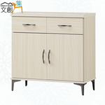 【文創集】瑞秋2.7尺二門二抽低餐櫃(客約商品), , large