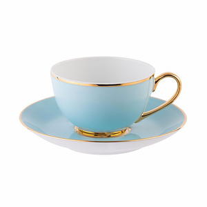 LEGLE-Elba馬卡龍茶杯組-碧湖藍 (含底碟)