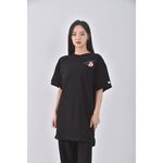 (M) uniqlo棉質動森聯名圖案純棉黑色短袖上衣二手衣, , large
