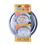 【生活好室】日本 ECHO 不銹鋼蒸簾 蒸籠 蒸鍋架 蒸鍋格 蒸架 加熱架 增高架 兩用蒸盤架 防湯汁外溢的鍋蓋, , large