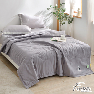 【FOCA】Star wish gray | Daily Cooling Double Silver Ion Anti-blur Washable Cotton Four Seasons Quilt/Cool Quilt (Large Size 180x220cm)
