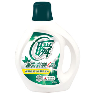 [箱購] 瞬洗衣精-強力消臭1800g克 x 6PC瓶