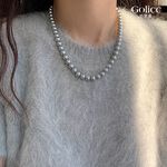 【Gulicc】古莉可 項鍊 最愛經典珍珠項鍊麻灰色, , large