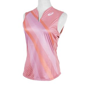Asics 亞瑟士 女 網球服 無袖 背心 運動 訓練 透氣 防潑水網布 玫瑰粉 [2042A190-703]