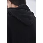 (L) net質感羊毛棉質純棉連帽黑色長袖上衣二手衣, , large