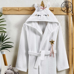 【Solo Vintage】Bathrobe Unicorn White Kid, , large