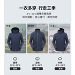 DZRZVD杜戛地四防機能衣【220805男款兩件式外套】耐用滑順YKK拉鍊.TEFLON超潑水.防風防水防汙保暖衝鋒衣, , large