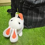 【可愛造型 可機洗 透氣抗菌】小白兔 零錢包 吊飾 鑰匙圈吊飾 禮物 交換禮物 包包吊飾【加贈購物袋顏色隨機】, , large