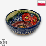 【SOLO Vintage】Cerraf Polish Pottery 9cm Small Bowl Banquet of Elegant Red Series Made in Poland, , large