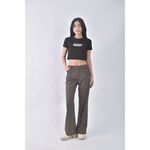 (XL) 【國泰航空永續合作】isabelle wen高腰質感羊毛棕色長褲二手衣, , large