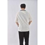 (L) 【范姜彥豐私服】covernat韓牌男裝V領落肩白色短袖上衣二手衣, , large