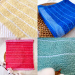 [Kaimei Cotton Industry] 12 entered into the group, random and excellent MIT Taiwan-made 10 taels of pure cotton white line square scarf, , large
