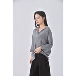 (XL) liville質感條紋黑色長袖上衣二手衣, , large