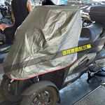 【蓋方便】台灣製 頂級加厚3D銀格防水防塵抗UV重機龍頭罩《光陽》DOWNTOWN 350i, , large