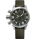 elegantsis 愛樂時 JF48QS-陸海空三軍大錶徑三眼計時手錶-陸軍綠/48mm ELJF48QS-OG05L, , large