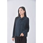 (S) natural beauty basic質感木耳邊綠色長袖上衣二手衣, , large