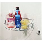 [Beargood sticker] Corner Shelf (Chrome-Plated Steel), , large