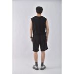 (S) 【范姜彥豐私服】boy london高腰男裝運動棉質素面黑色短褲二手衣, , large