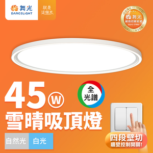 DanceLight 45W Snow Clear Full Spectrum Wall-Cut Dimmable LED Ceiling Light (4-6 pings)